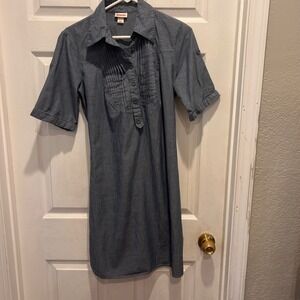Mossimo Supply Co. Chambray Dress Women's L Button Up Shirt Dress Casual